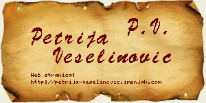 Petrija Veselinović vizit kartica